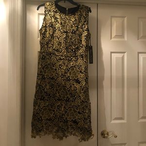 Gold and Black Lace Ryan Michelle Dress